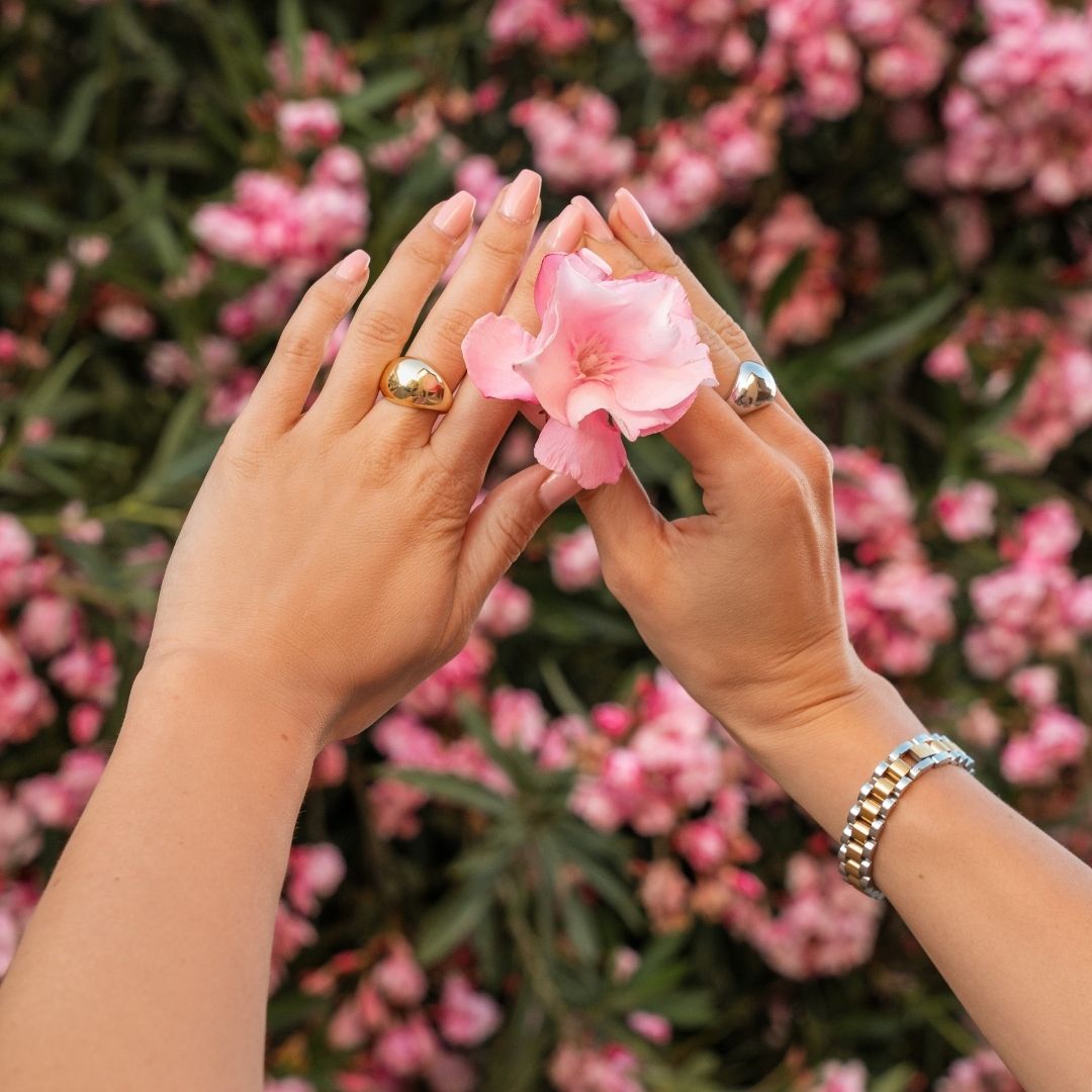 Edgy Buddle | Adjustable Ring - 925 silver and gold-plated or silver ring - bold ring - open ring - Jewel Your Way