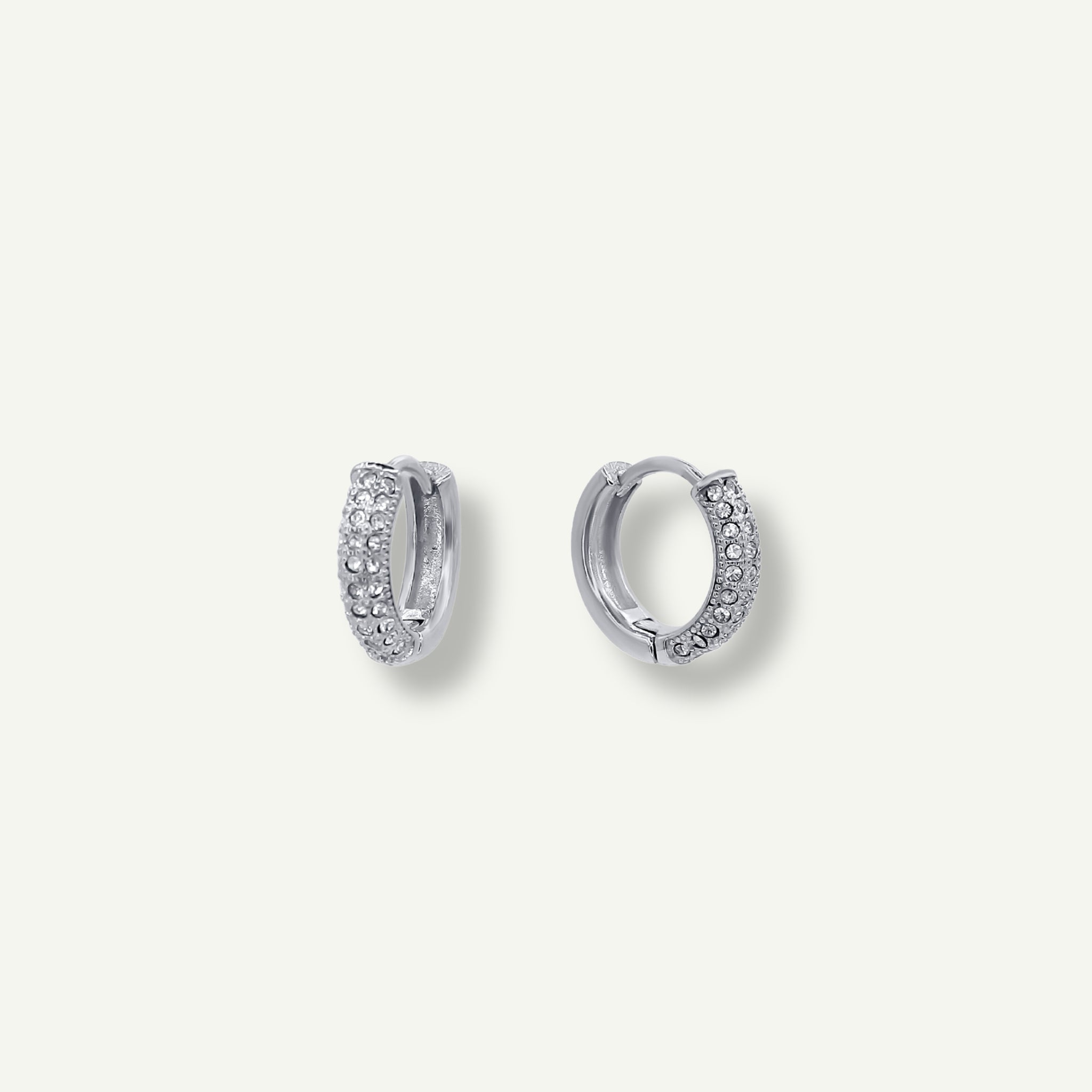 Zircon | Medium Small Hoops - Jewel Your Way