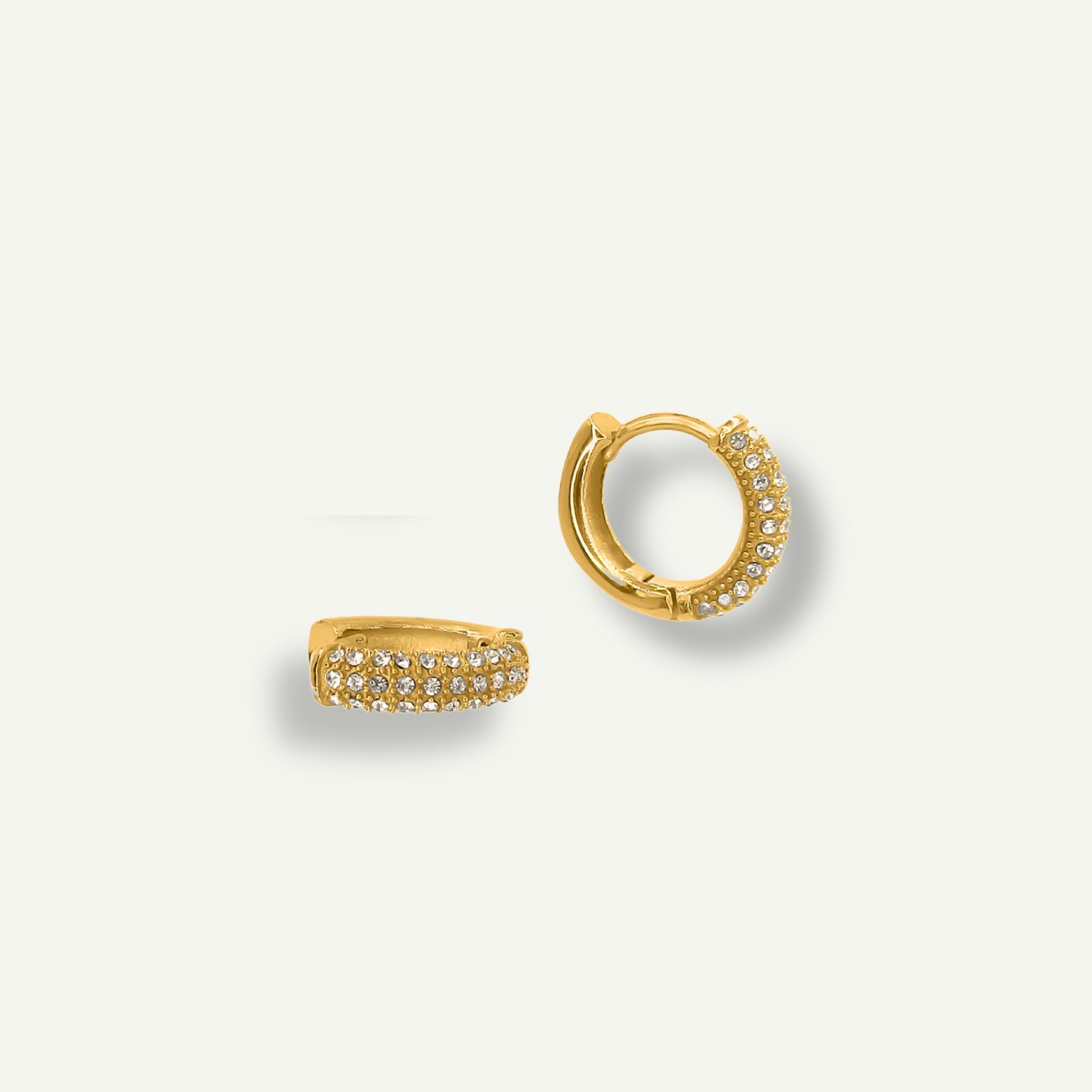 Zircon | Medium Small Hoops - Jewel Your Way